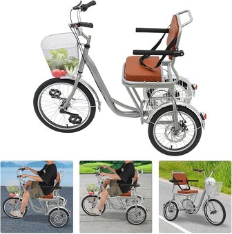 Nová  tříkolka pro seniory  s opěradlem - 5