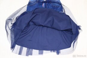 Parádní džínovo-tylová sukně MEK vel. 122/128 - 5