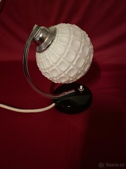 lampa lampička retro lampa chrom lampička na noční stolek - 5