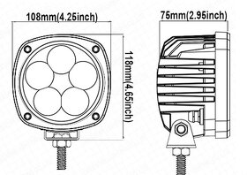 Homologované led pracovní světlo 50w premium - 5