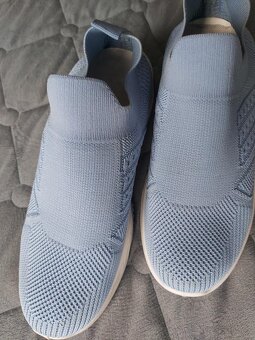 Dámské prodyšné pletené boty, slip on boty vel.40 světlemodr - 5