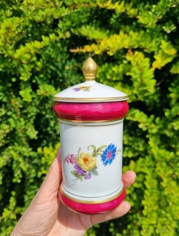 Starožitna porcelánová dóza Alka Kunst Německo - 5