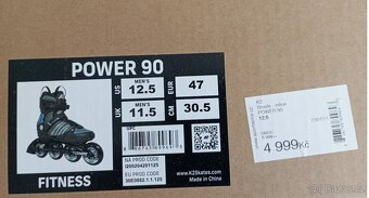 Pánské Inline brusle K2 POWER 90 vel. 47, NOVÉ - 5