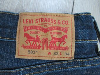 pánské džíny LEVIS 502 33/34 - 5