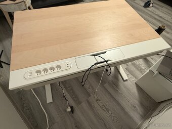 Kancelářský stůl IKEA, bříza dýha & bílá, 120×80cm - 5