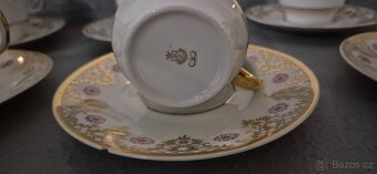 Porcelánová sada 6 šálků s podšálky – EPIAG Czechoslovakia - 5