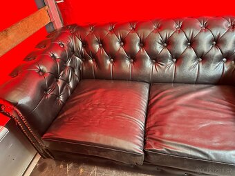 Kožená sedačka gauč a křeslo - 5