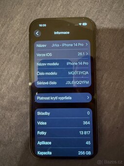 IPhone 14 Pro 256GB,Top stav, v záruce - 5