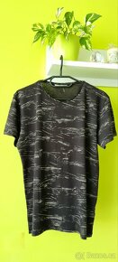 Béžovo černé pánské tričko - 5
