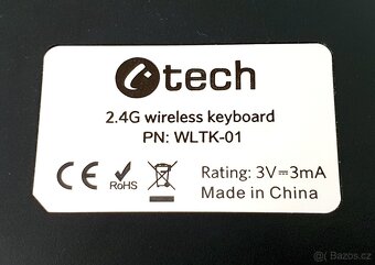 i-tech bezdrátová klávesnice, + přijímač. CZ klávesnice - 5