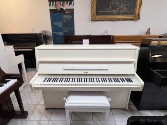 Bílé pianino Rosler po prvním majiteli, se zárukou a doprava - 5