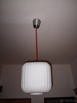 Lustr opálové sklo,brutalismus,70tky,KRYCHLE - 5