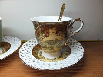 Krásný set, A. Mucha, značeno Queen Isabell. - 5