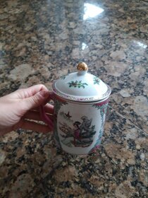 Čínský porcelán hrnek s pokličKou - 5