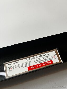 Černé LED nástěnné svítidlo strip 30W Z 100cm/8cm IP65 4500K - 5