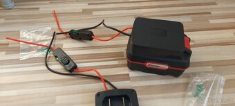 Redukce,pro Aku baterii Parkside 20V,vypínač+pojistka,Nové. - 5