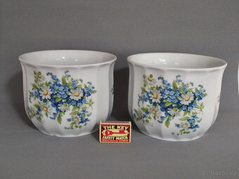Květináče porcelánové pomněnky Secese - 5