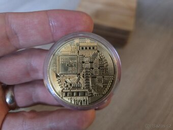 Bit coin mince zlatá / stříbrná - sběratelský suvenýr - 5