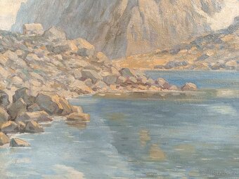 Obraz Bedřich Holáček Vysoké Tatry, olej na plátne 89x114 - 5