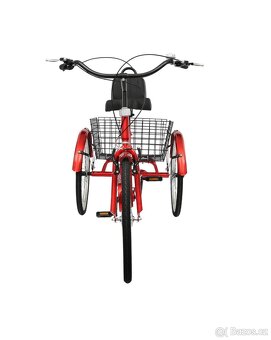 Červená tříkolka pro dospělé, 24", 7-rychlostní - 5