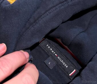TOMMY HILFIGER-L PÁNSKÁ NAVY SILNÁ BAVLNĚNÁ MIKINA - 5