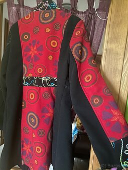 Kabát barevný 3/4 nápaditý ve stylu patchwork vel. - 5