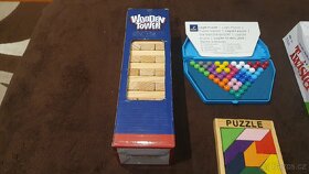 Hry Twister,logické puzzle Tchibo,dřevěná věž - 5