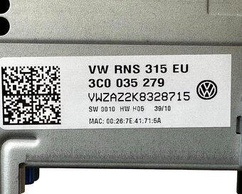 Original navigace VW RNS315 3C0035279 VW Sharan 7N r.v. 2011 - 5