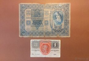 Sada Rakousko-Uherských bankovek - 6 kusů - 5