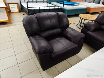 Nepoužitá sedací souprava kůže nerozkládací - 5