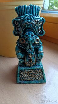 Mayská/aztécká soška Malachit - Zarebski - 5