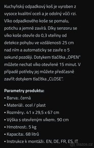 Nový senzorický odpadkový koš 68 litrů - 5