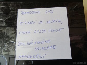 Nabízím video Panasonic Super Drive je nefunkční. Videu je - 5