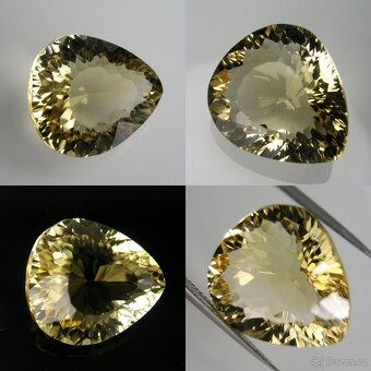 Citrín-kapka, concave - 17,33 ct. - 5