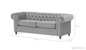 Sofa Chesterfield 3místná - 5