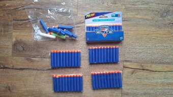 Nerf pistole, kulomet, náboje, vesta - cena za komplet. - 5