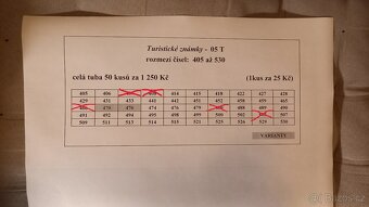 Turistické známky č. 1 - 2635 AKTUALIZACE 13.7.25 - 5