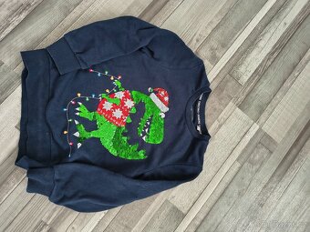 Vánoční tričko a mikina C&A, velikost 128 - 5