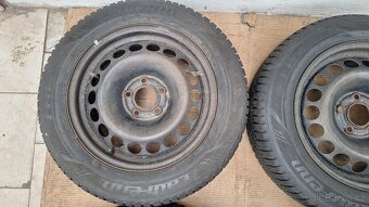 Sada plech. disků Audi 16" 5x112 zimní pneu 205/60 R16 7+mm - 5