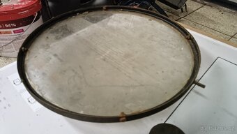 Lustr secesní mosazný , zajímavý širm - 5