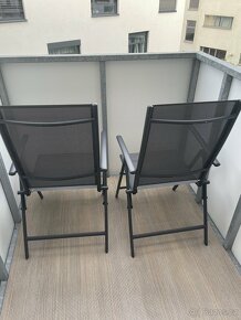 Dvě zahradní polohovací židle s podsedáky - 5
