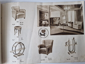 Starý reklamní katalog vzorník ohybaný nábytek Thonet c1930 - 5