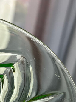 Starožitný talířek 14.5 cm, uranové sklo - 5