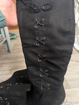 Vysoké kozačky na podpatku - 5