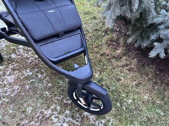 Thule Urban Glide 3 Black + hluboká korbička + pláštěnka - 5