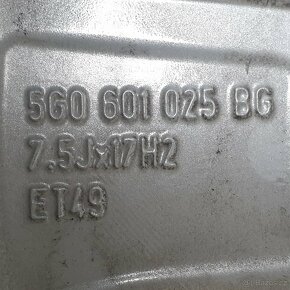 Letní kola Volkswagen 225/45 r17 - 7.5Jx17 ET49 č. A0002 - 5