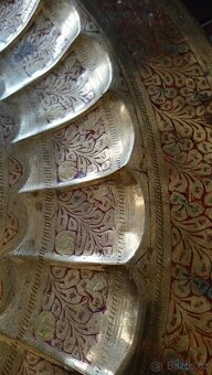 Skládací stolek s mosazným podstavcem. - 5