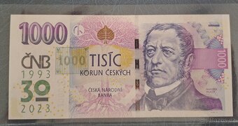 Bankovky ČR s přetiskem ČNB - poslední série - 5