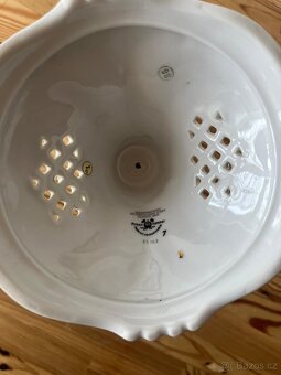 Porcelánový zdobený svícen - 5
