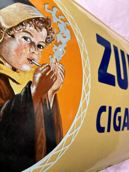 Smaltovaná cedule originální ZUBAN CIGARETTES ve formátu na - 5